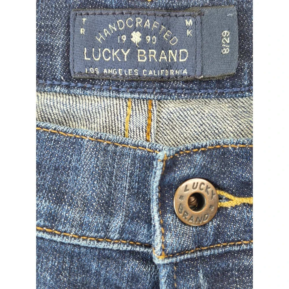 Lucky Brand Bermuda Jorts Women's 8/29 Dark Wash Long Denim Jean Shorts